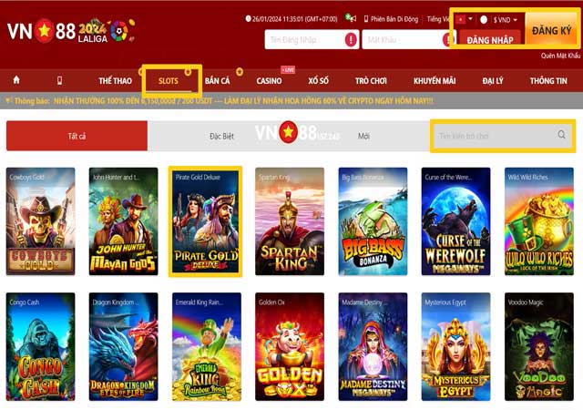 Chi tiết các bước tham gia Pirate Gold Deluxe Tại VN88
