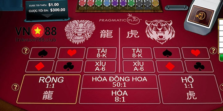 Các loại cược trong game rồng hổ