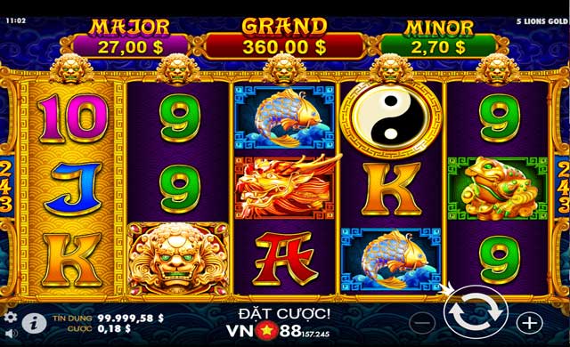 Các biểu tượng trong 5 Lions Gold slot