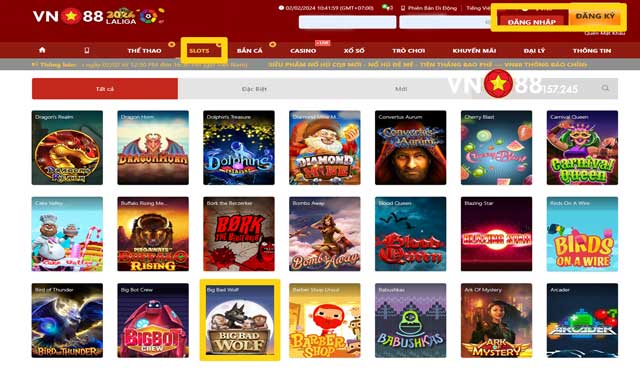 Hướng dẫn chơi Big Bad Wolf tại VN88 chi tiết