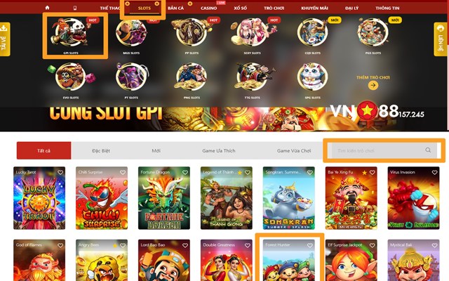 Các bước tham gia chơi Forest Hunter tại VN88