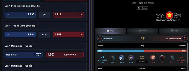 Chơi Dota2 với các kèo cá cược