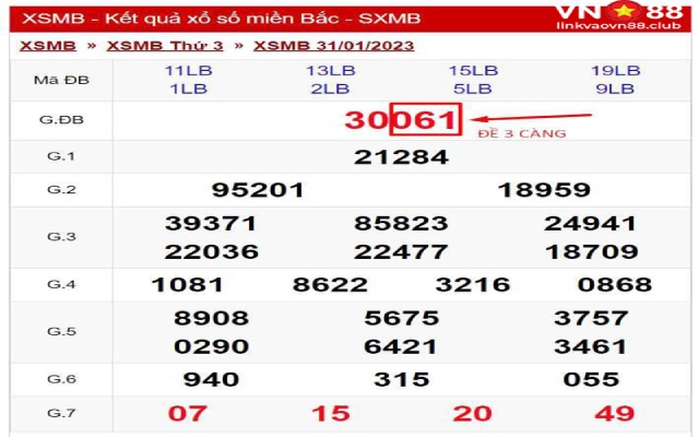Các loại lô đề 3 càng
