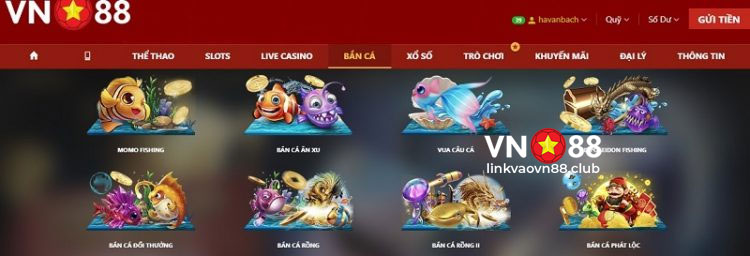 Cách tham gia chơi bắn cá rồng tại nhà cái VN88