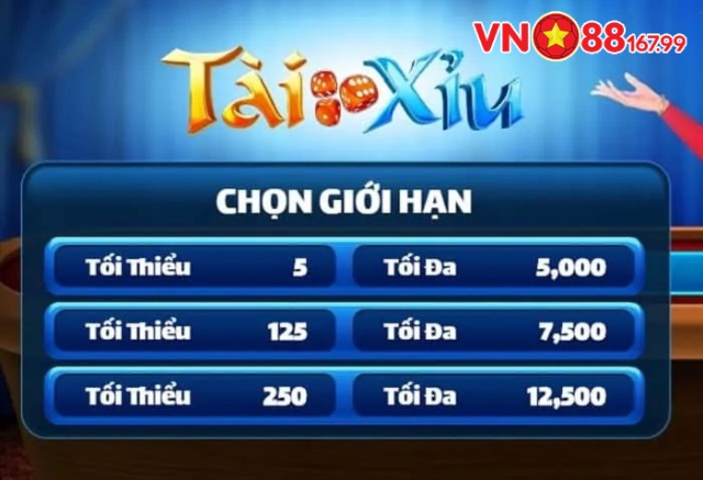 Nhấn chọn tài xỉu