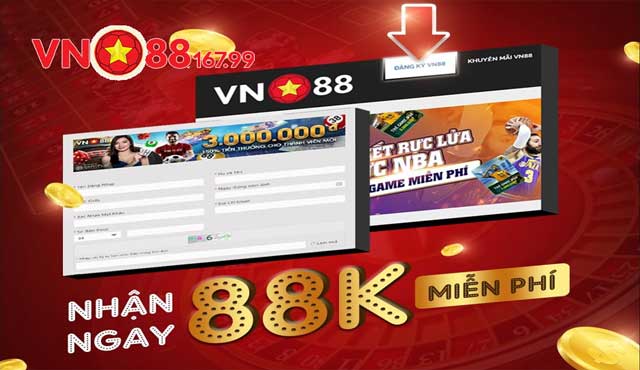 Nhận ngay 88K miễn phí khi đăng ký VN88
